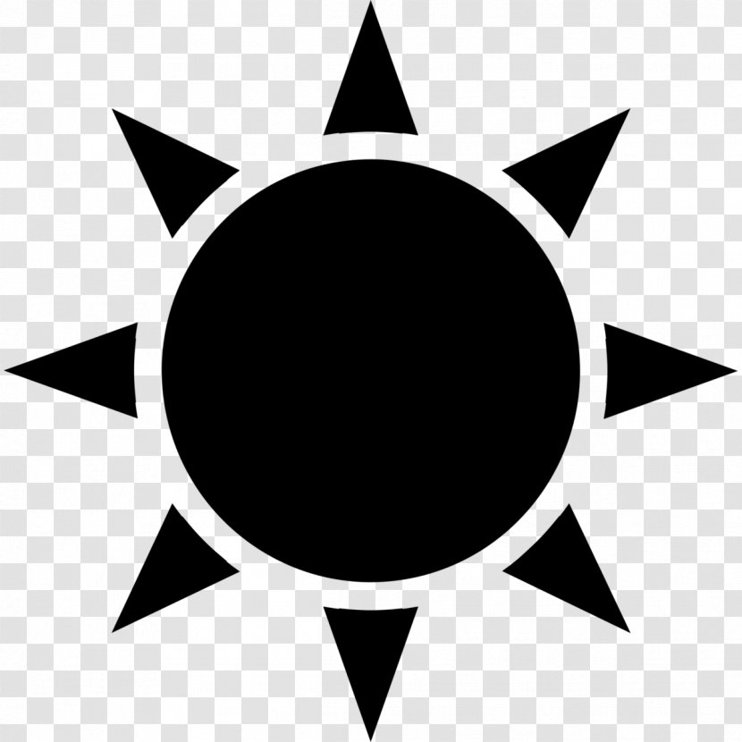 Symbol Clip Art - Black And White - Sun Vector Transparent PNG