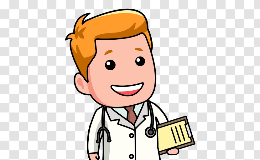 Clip Art Cartoon Physician Vector Graphics - Patient - Doctor Clipart Transparent PNG