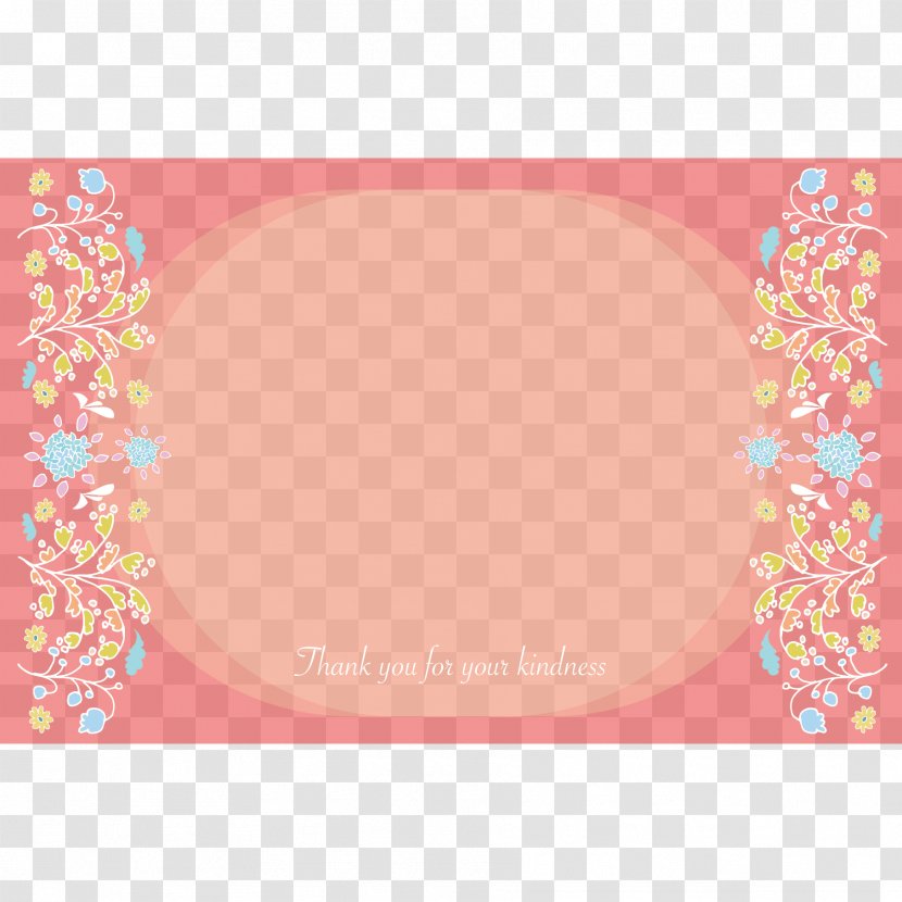 Pink M Rectangle Font - Thank You Card Transparent PNG