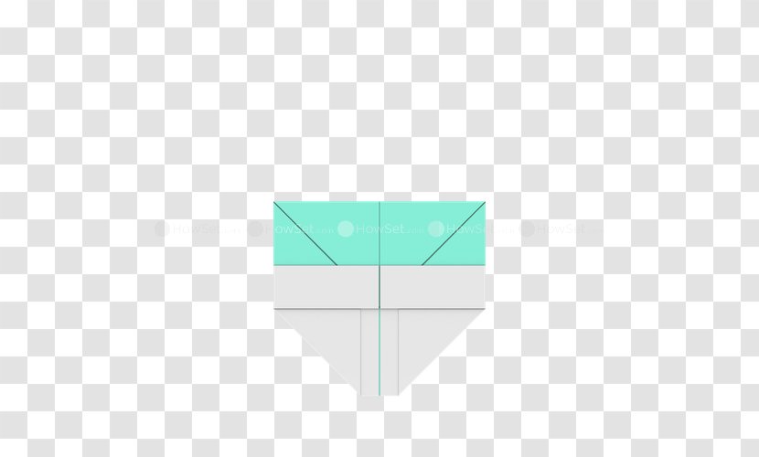 Turquoise Teal Angle - Origami Letters Transparent PNG