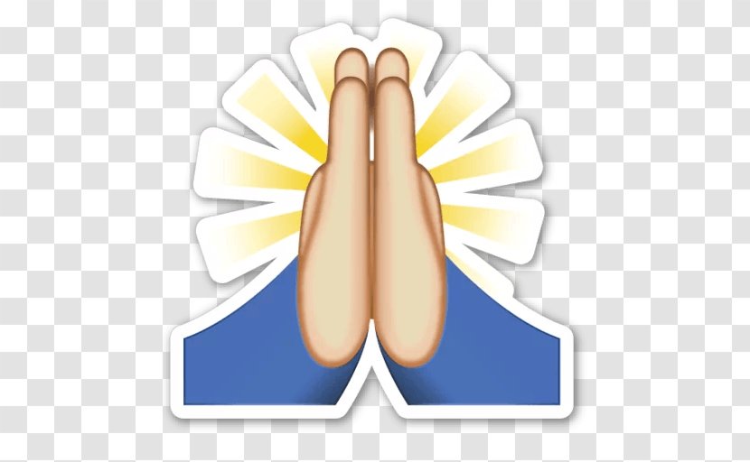 Praying Hands Emoji Prayer Sticker Emoticon Transparent PNG