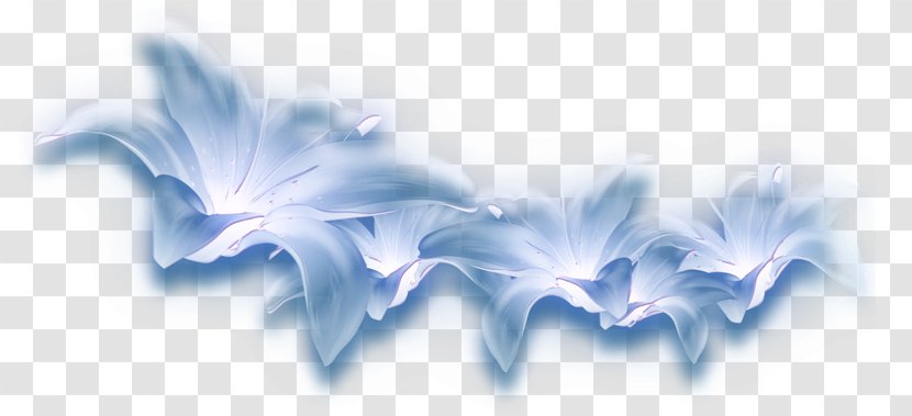 Blue Petal Flower - Paysage Transparent PNG