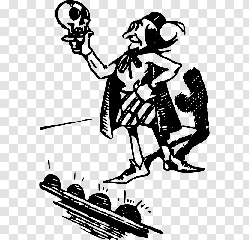 Hamlet Clip Art - Black And White - CARTOON STAGE Transparent PNG