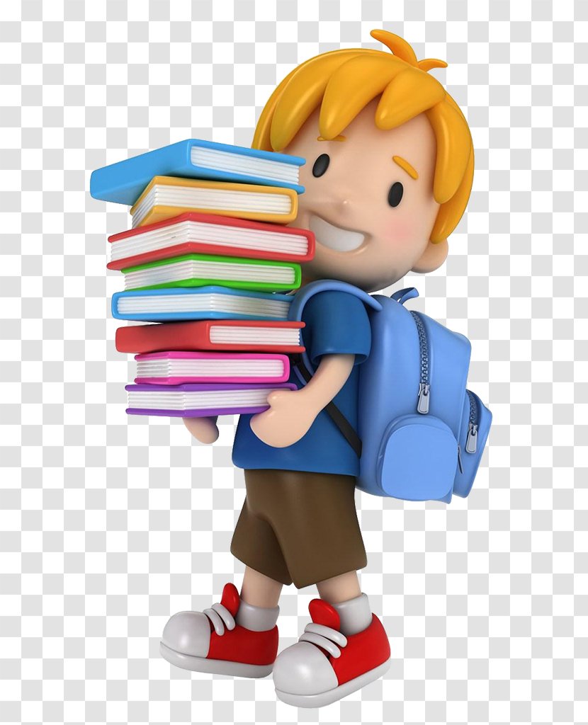 3D Computer Graphics Child School Stock Photography Clip Art - Play - Children Hold Books Transparent PNG