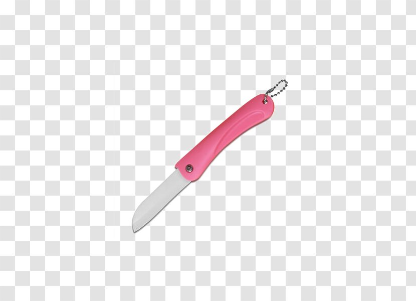 Weapon Pattern - Cold - Peel Fruit Knife Ceramic Folding Never Rust Pink Transparent PNG