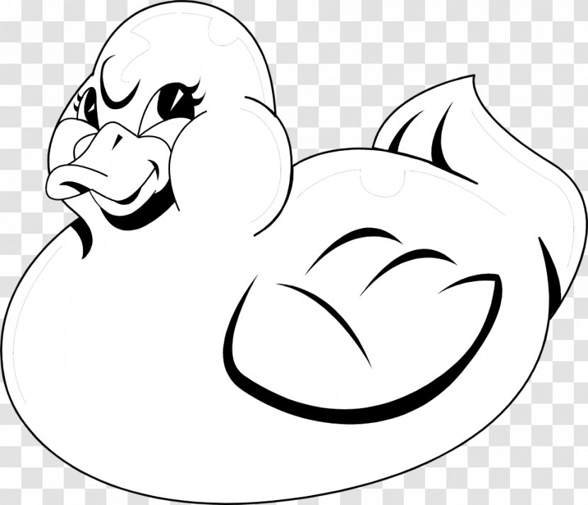 Rubber Duck Black And White Clip Art - Flower Transparent PNG