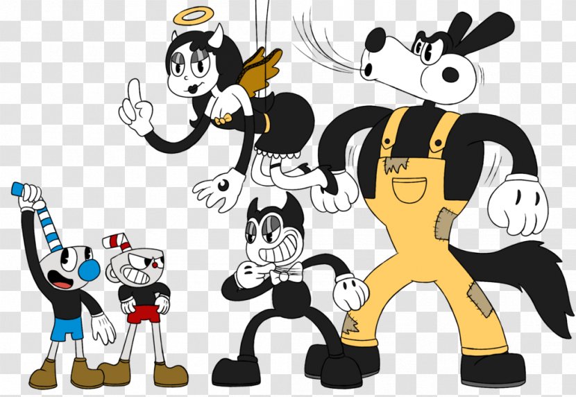 Cuphead Bendy And The Ink Machine Undertale Cartoon Drawing - Digital Art - Inked Transparent PNG