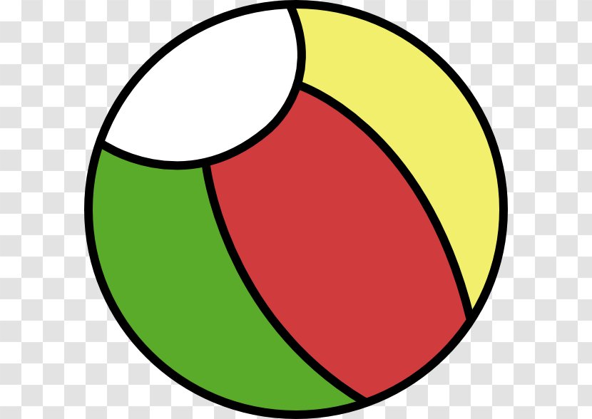 Green Clip Art - Yellow - Cartoon Beach Ball Transparent PNG