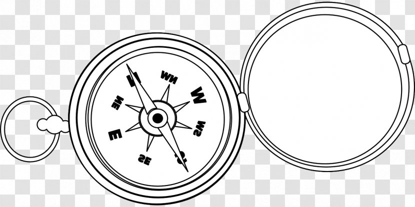 Coloring Book Compass Rose Drawing - Outline Font Transparent PNG