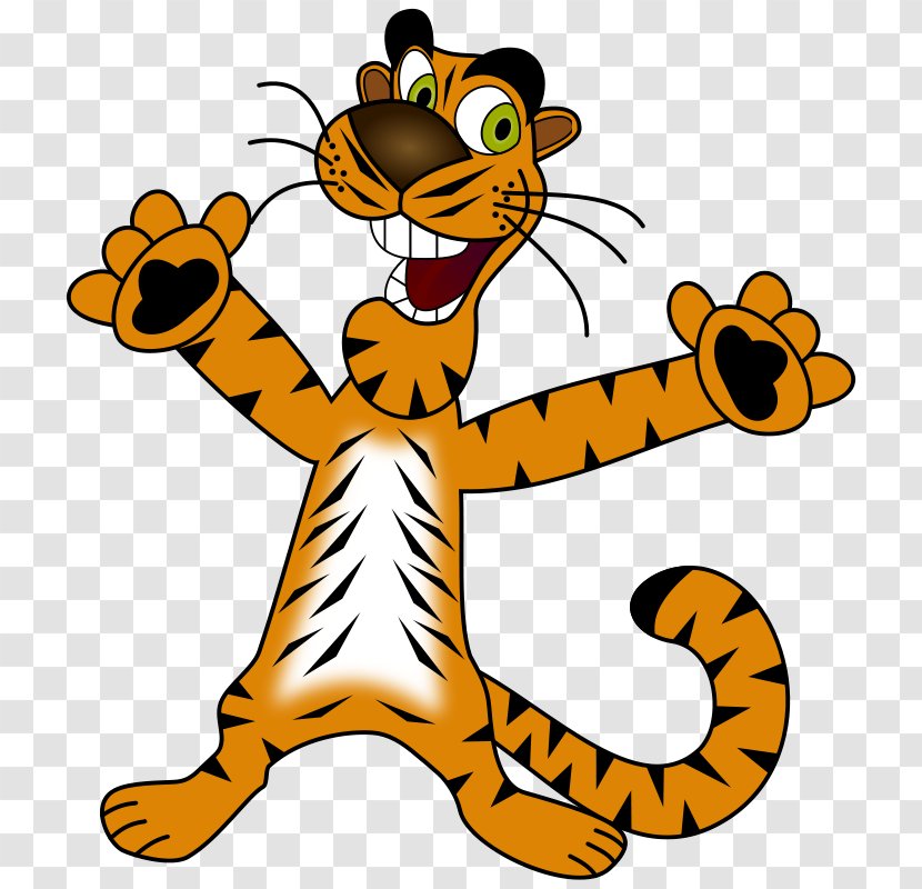 Tiger Cartoon Tigger Clip Art - Felidae - King Cliparts Transparent PNG