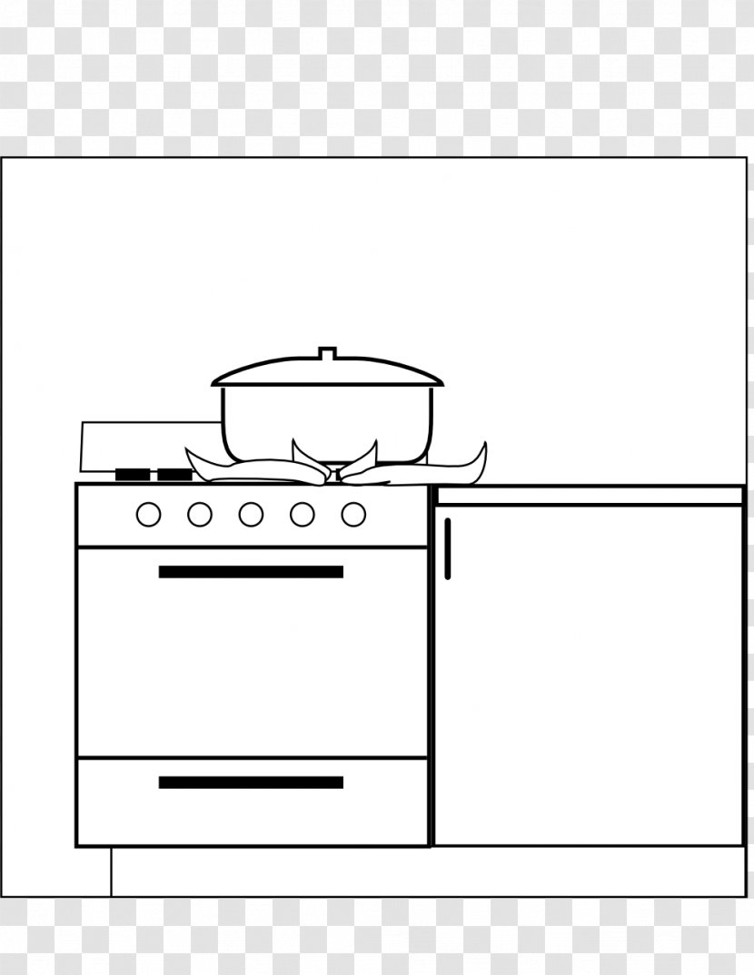 Cooking Ranges Wood Stoves Olla Clip Art - Oven - Line Food Transparent PNG