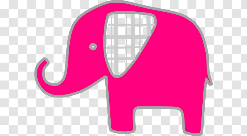 Elephant Clip Art - Teal - Pink Transparent PNG