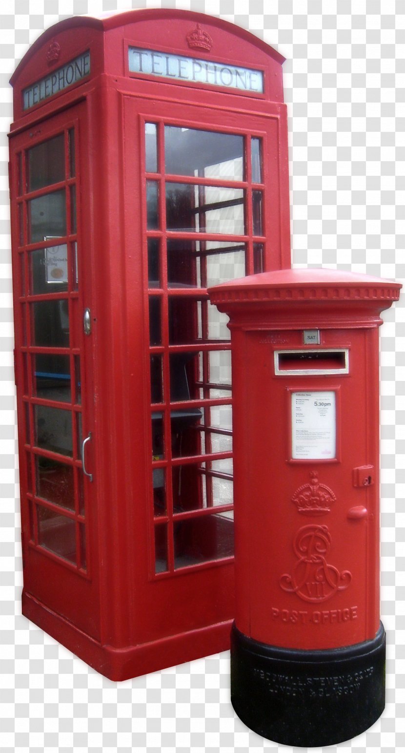 Red Telephone Box Booth London Post Pillar - Mail Transparent PNG