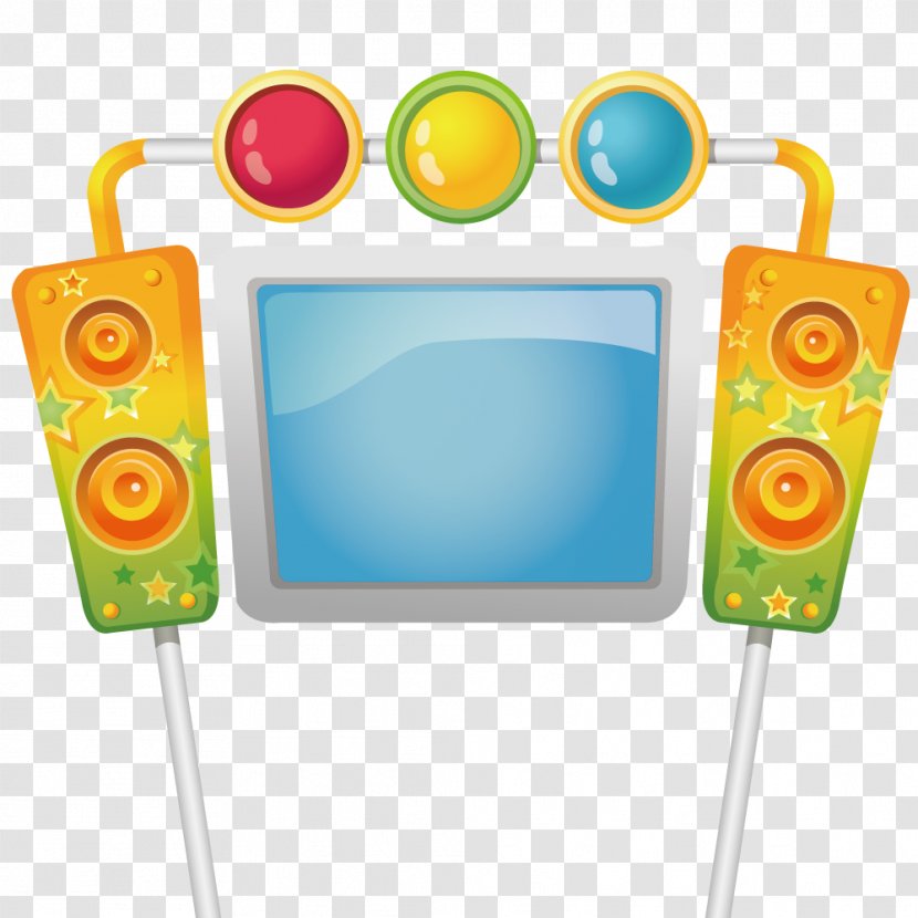 Child Photography Illustration - Cartoon - With Stereo TV Transparent PNG