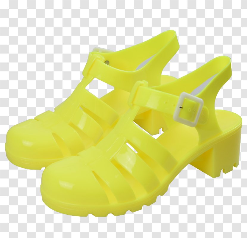 Plastic Shoe - Footwear - Yellow Jelly Transparent PNG