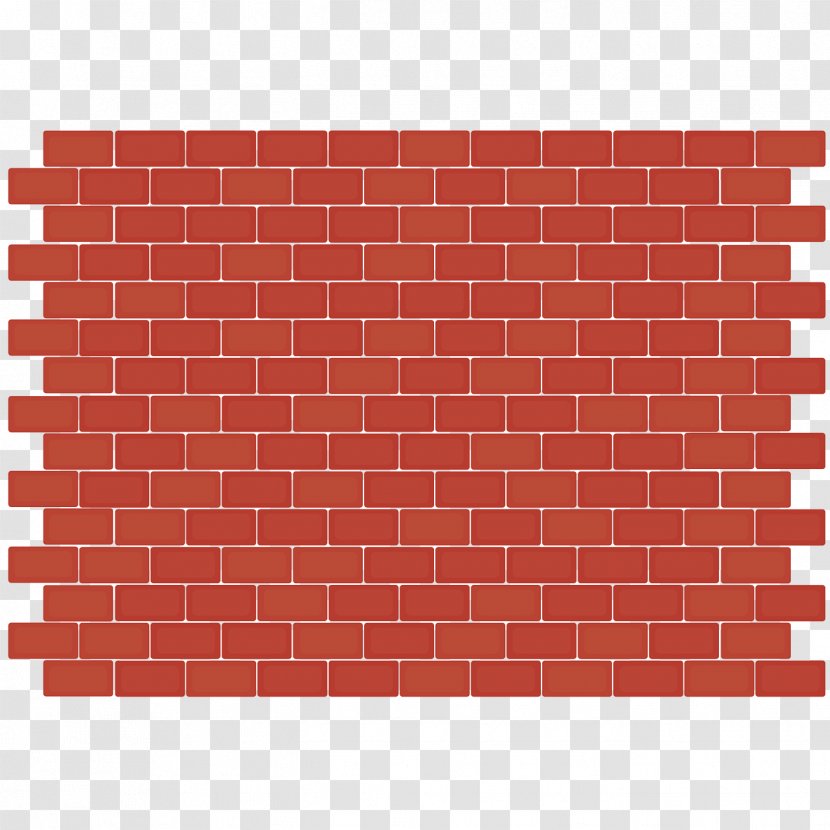 Brick Wall Mosaic Tile Floor - Porcelain - Red Creative Background Shading Transparent PNG