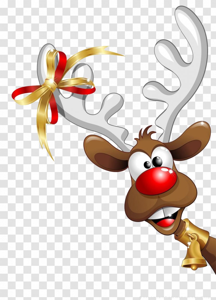 Santa Claus Christmas Clip Art - Deer - Reindeer Transparent PNG