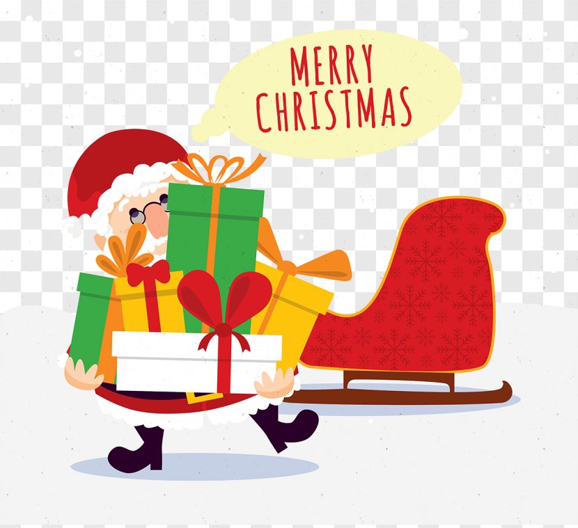 Santa Claus Christmas Gift Illustration - Vexel - Gifts Vector Transparent PNG