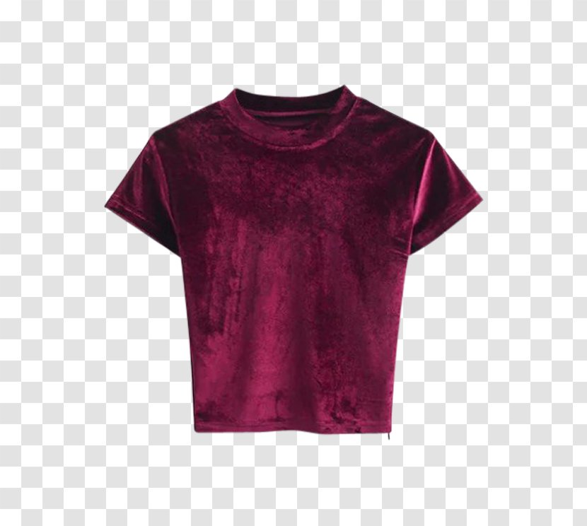 Sleeve T-shirt Crop Top - Blouse Transparent PNG