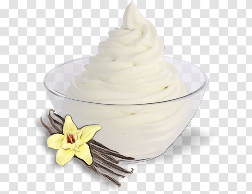 Food Frozen Yogurt Cream Whipped Soft Serve Ice Creams - Wet Ink - Vanilla Dessert Transparent PNG
