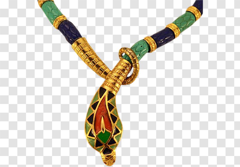 Egyptian Snake Necklace Jewellery Turquoise Brooch - Costume Jewelry Transparent PNG