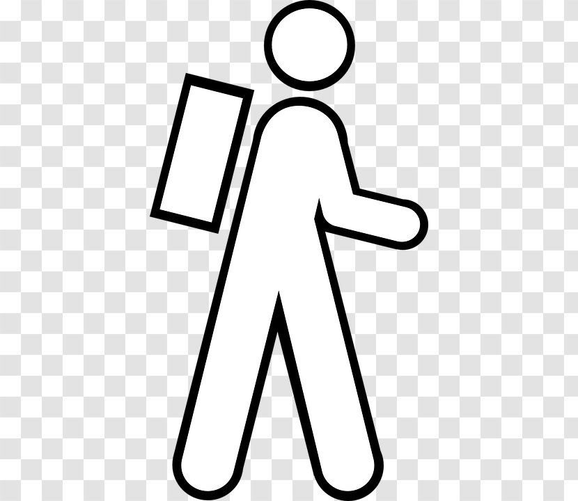 Backpack Hiking Clip Art Vector Graphics Stick Figure - Monochrome Transparent PNG