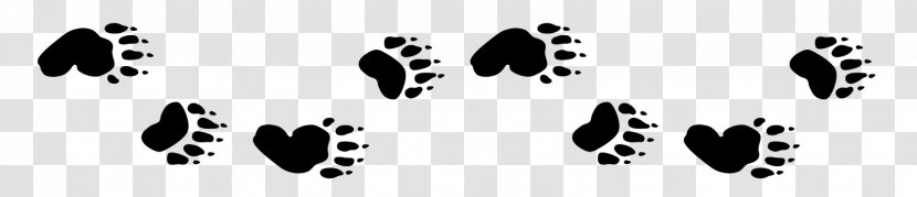 American Black Bear Animal Track Clip Art - And White Transparent PNG