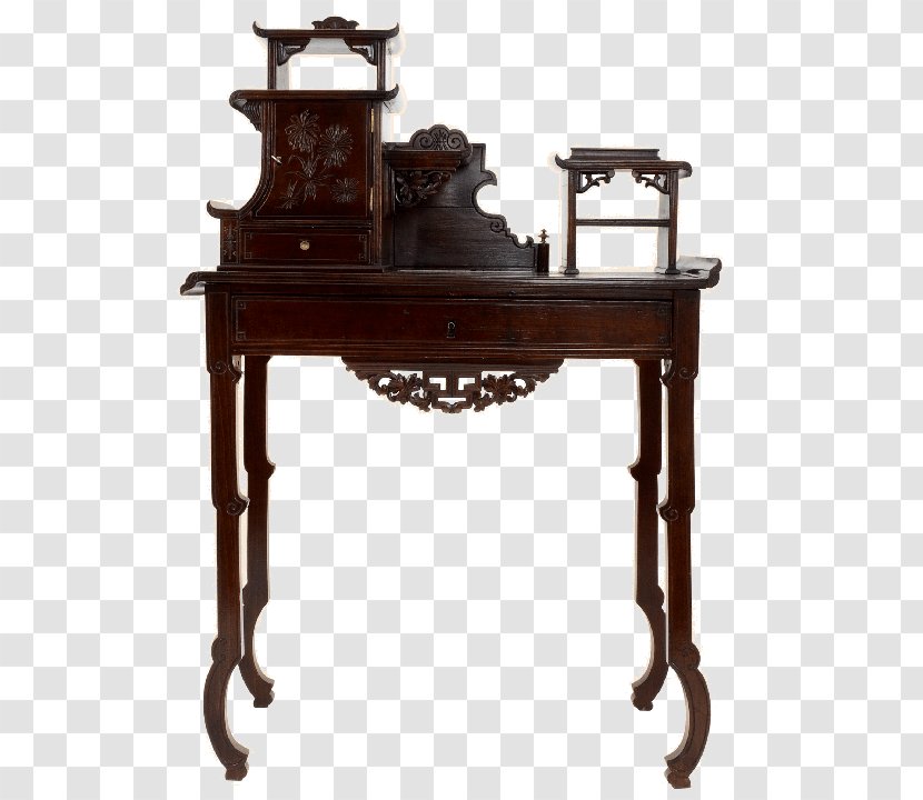 Table Desk Antique - Writing Transparent PNG