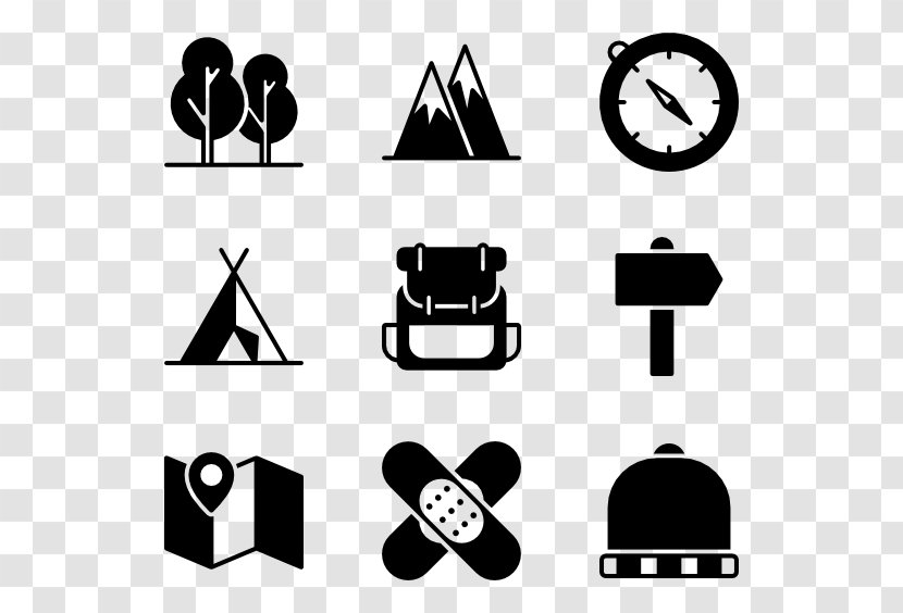 Clip Art - Silhouette - Hiking Icon Transparent PNG