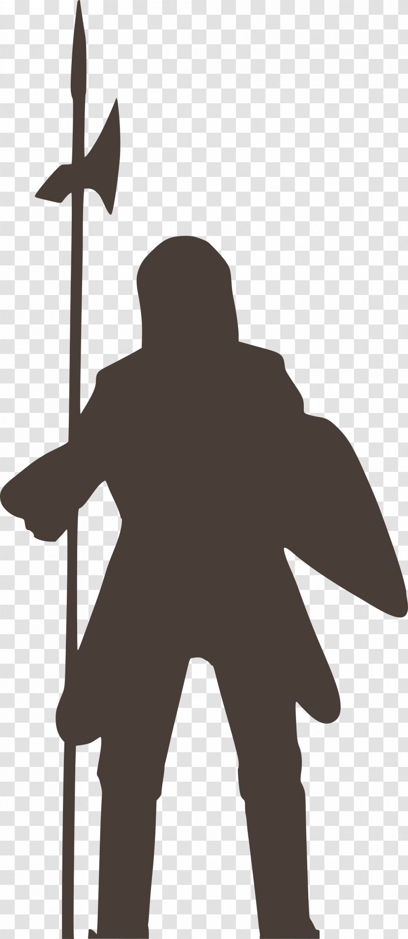 Silhouette Knight Clip Art - Weapon - Halberd Transparent PNG
