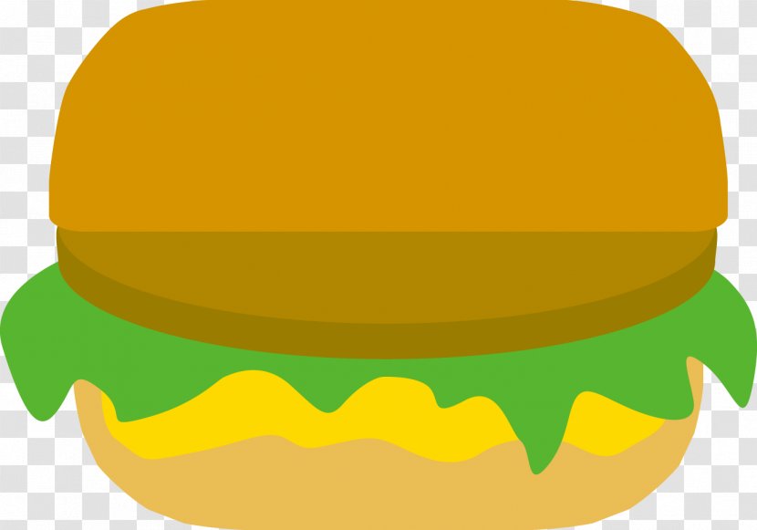 Hamburger Food Illustration. - Smile - Yellow Transparent PNG
