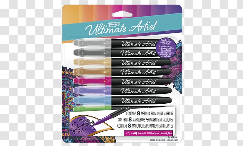 Artist Permanent Marker Pencil Metallic Color - Art Transparent PNG