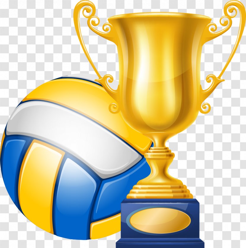 Trophy Clip Art - Gold Medal - Vector Golden And Volleyball Transparent PNG