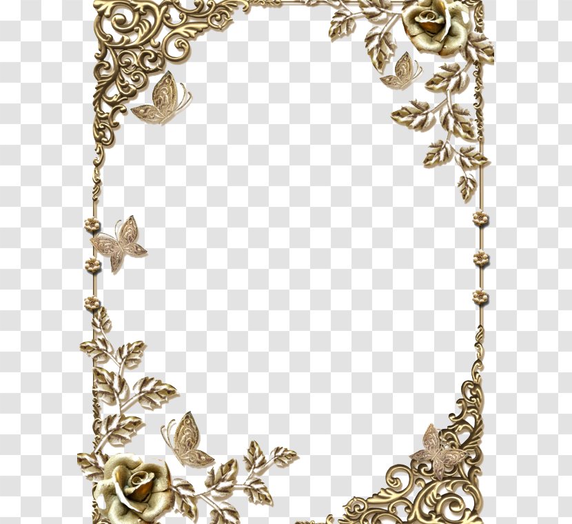 Clip Art - Necklace - Gold Frame Transparent PNG
