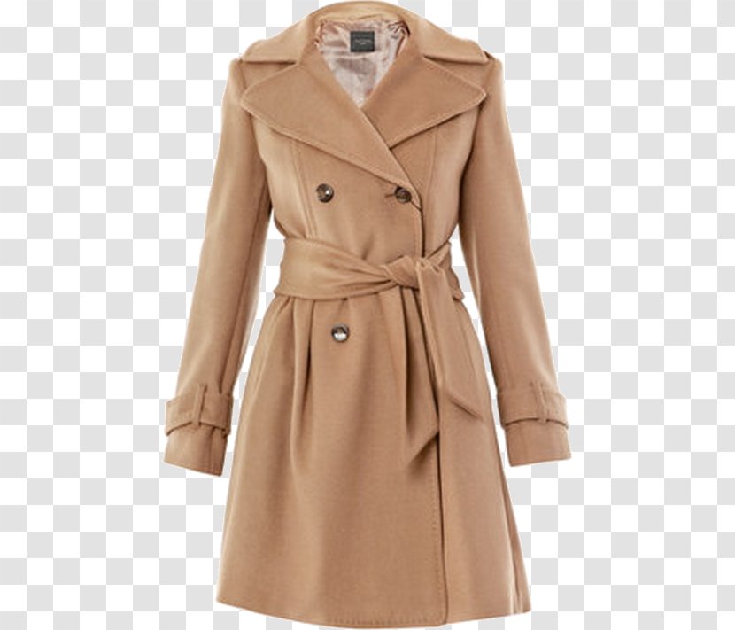 Trench Coat Overcoat Jacket Clothing - Wool Transparent PNG