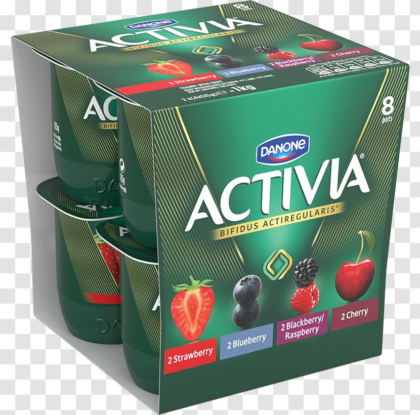 Milk Muesli Activia Yoghurt Danone - Packaging And Labeling - Strawberry Blueberry Transparent PNG