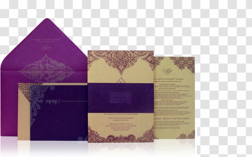 Wedding Invitation Paper Reception Convite - Purple - Invitations Transparent PNG