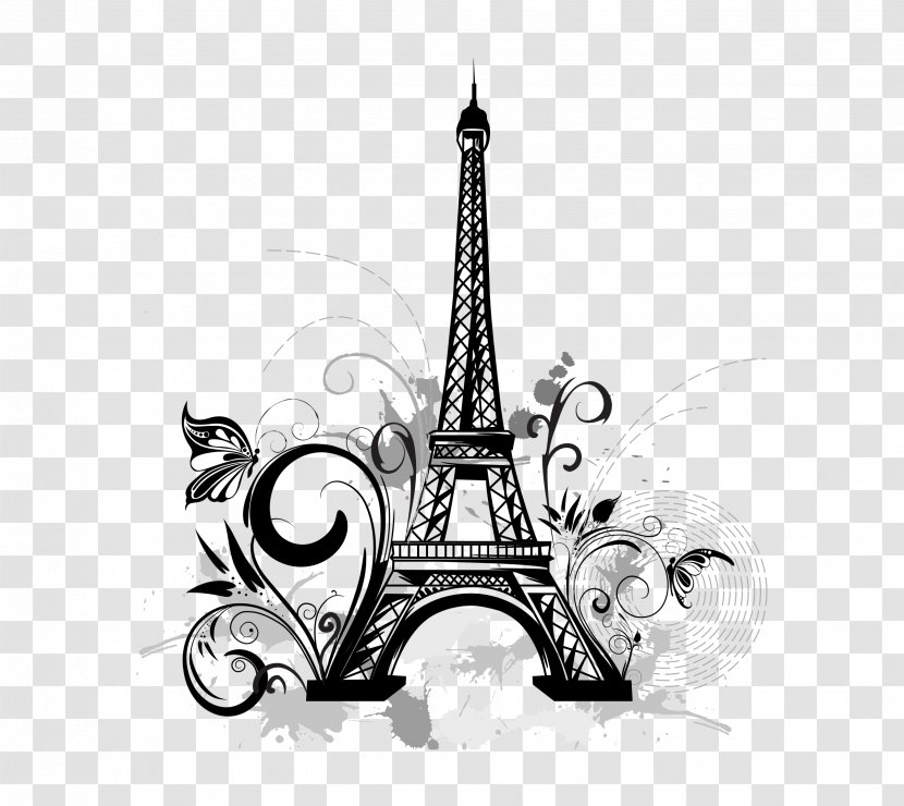 Eiffel Tower Wall Decal Tattoo Drawing Transparent PNG