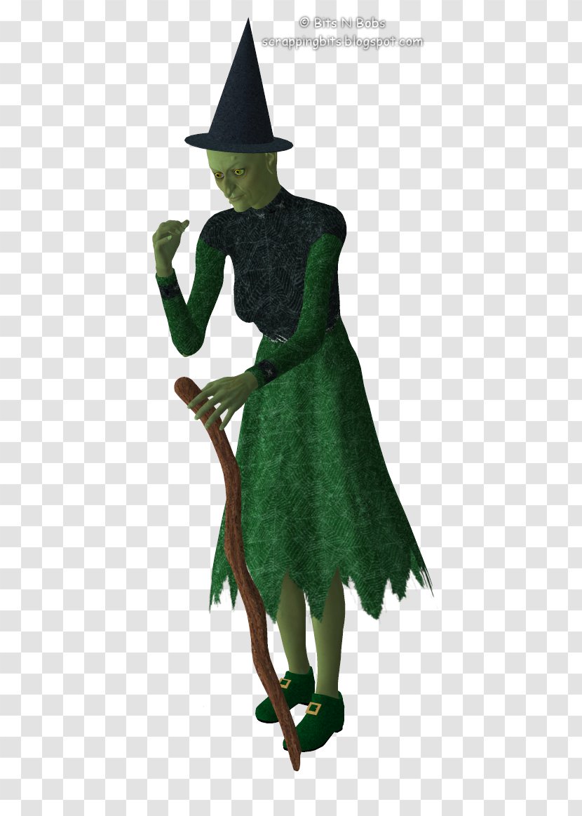 Costume Design Character Tree Fiction - Green Witch Transparent PNG