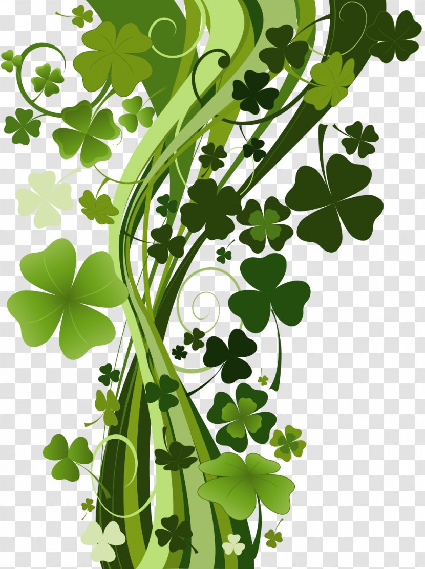Saint Patricks Day Four-leaf Clover Clip Art - Grass - Green Transparent PNG