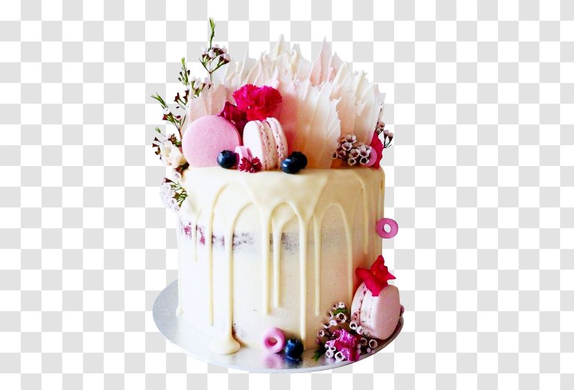 Wedding Cake Macaron Birthday Cupcake Red Velvet - Flower Duo Maka Long Chocolate Fondant Transparent PNG