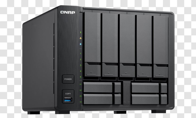 Network Storage Systems QNAP Bay NAS Systems, Inc. 10 Gigabit Ethernet DDR4 SDRAM - Computer Case - Tv Smart Transparent PNG
