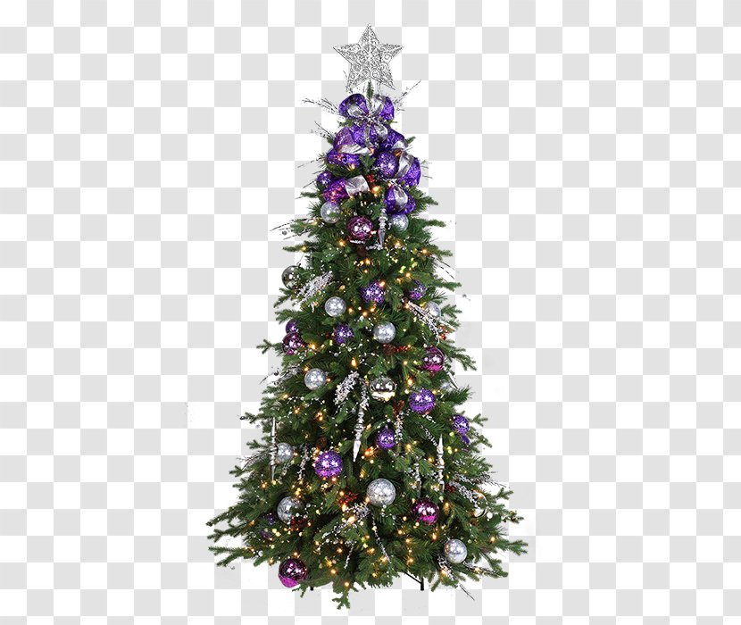Artificial Christmas Tree Ornament Pre-lit Decoration - Flocking Transparent PNG
