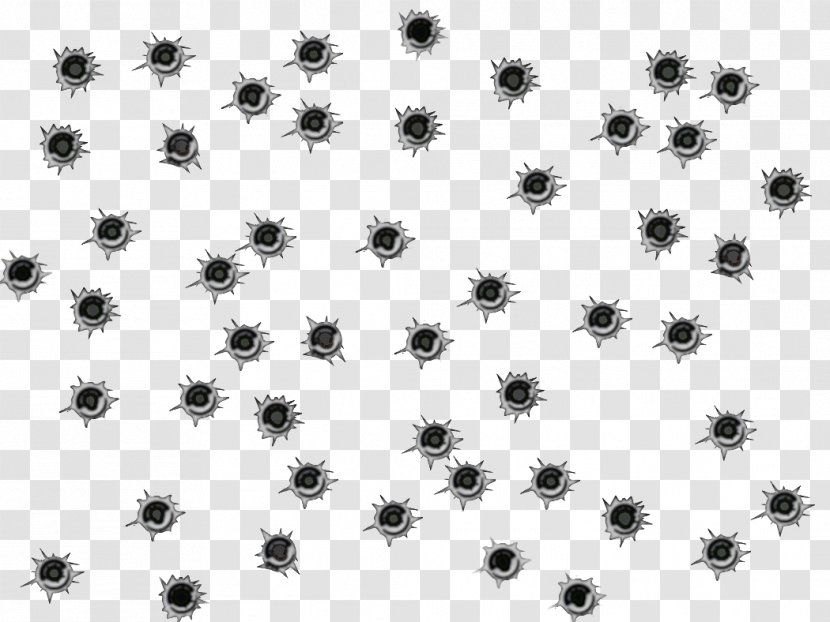 Download Clip Art - Black And White - Bullet Holes Transparent PNG