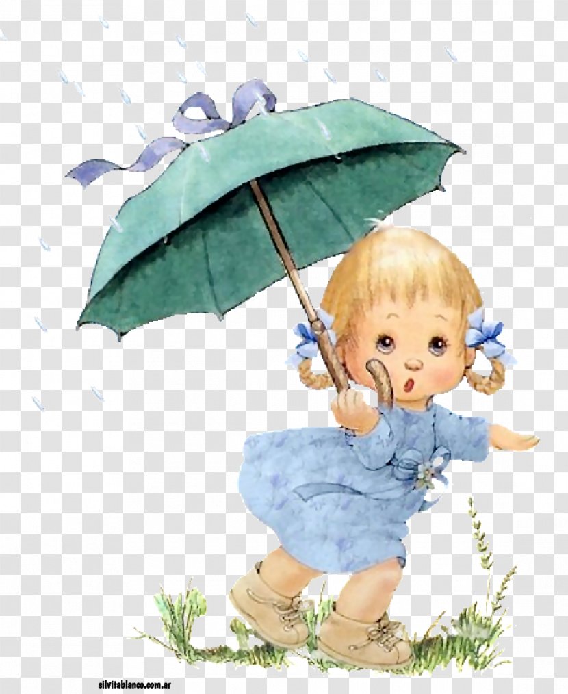 Umbrella Rain Art - Child Transparent PNG