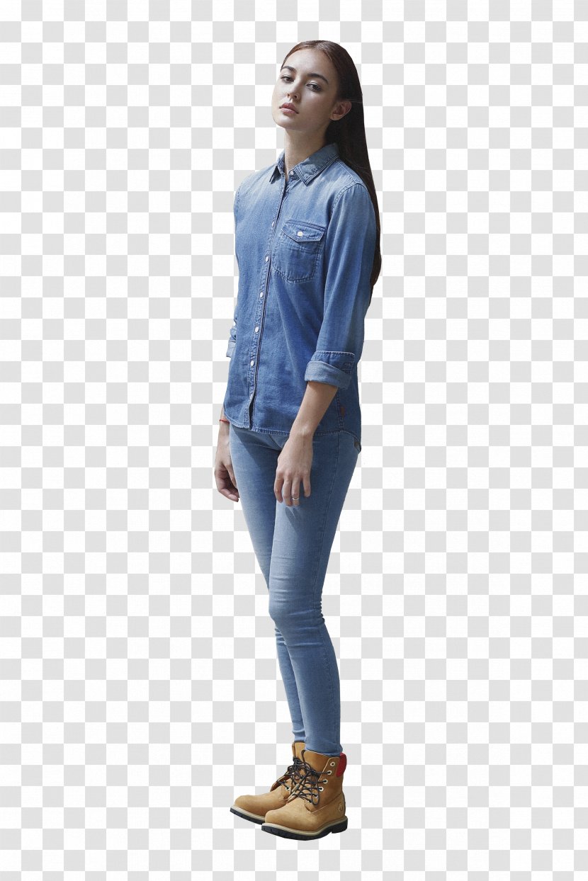 Jeans T-shirt Denim Shoulder Sleeve - Trousers Transparent PNG