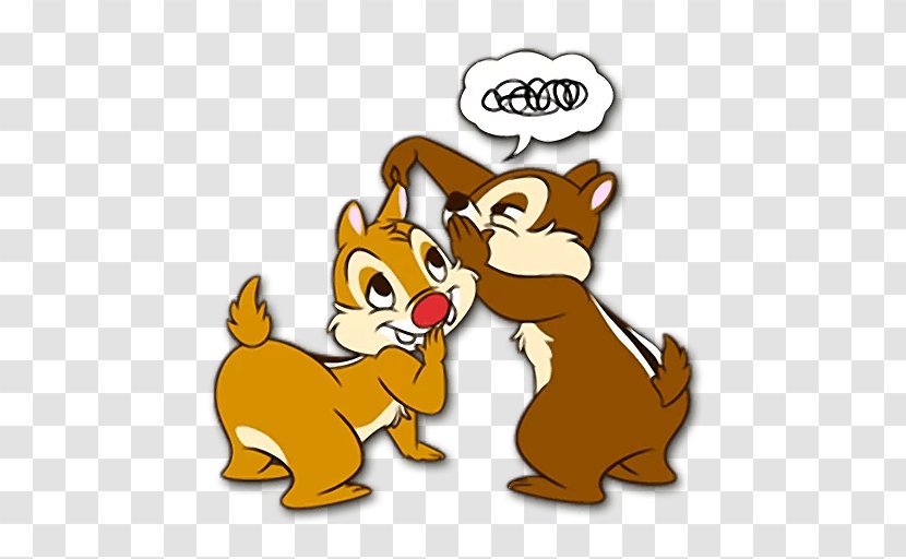 Chip 'n' Dale Sticker Goofy Telegram Black Nose - Carnivoran Transparent PNG