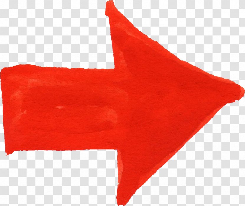 Red Watercolor Painting Arrow - Paint Transparent PNG