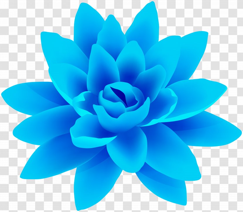 Flower Clip Art Floral Design Blue - Plant - Gallery Yopriceville Transparent PNG