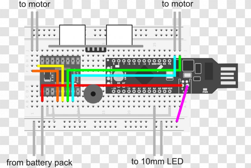 Breadboard Wiring Diagram Electrical Wires & Cable Electronic Circuit - Area - Robot Board Transparent PNG